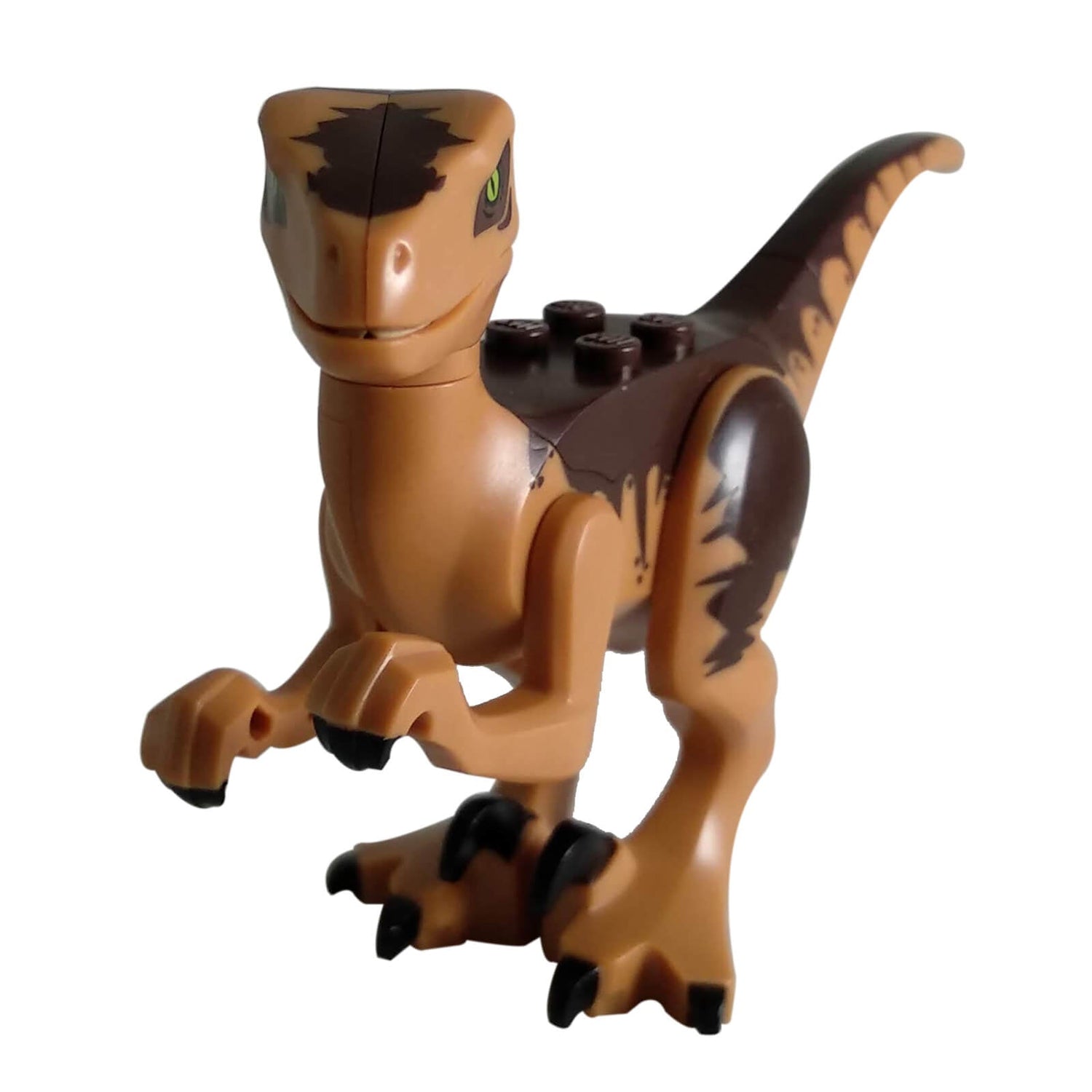 LEGO® Jurassic World Velociraptor Minifigure - Iconic Dinosaur with Articulated Jaws, Legs, and Arms for Exciting Adventures.