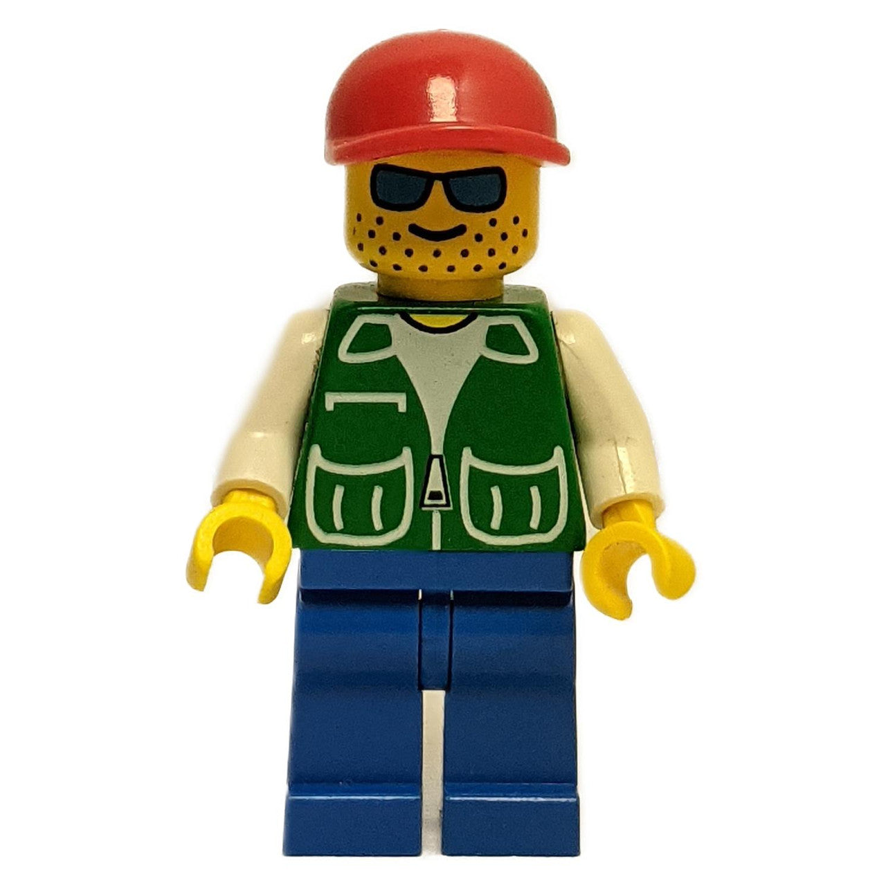 Minifigure with green jacket and two large pockets