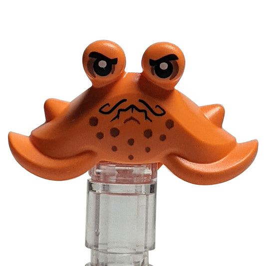 Crab Minifigure Head - Fu Manchu Moustache