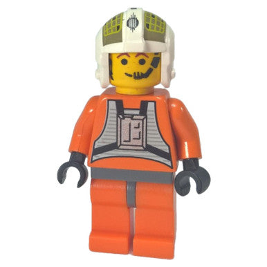 Rebel Pilot Y-wing (Jon "Dutch" Vander, Gold Leader) - Yellow Head, Dark Bluish Gray Hips