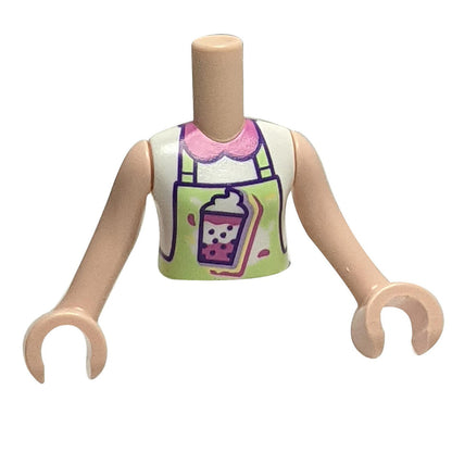 Mini Doll Torso - Trendy Bubble Tea Apron Design