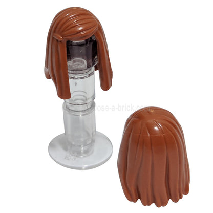 Minifigure, Hair Female Long Straight with Left Side Part