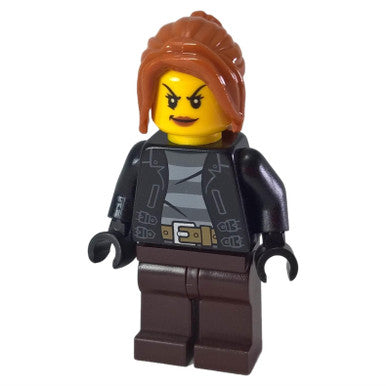 Female bandit crook with dark orange hair