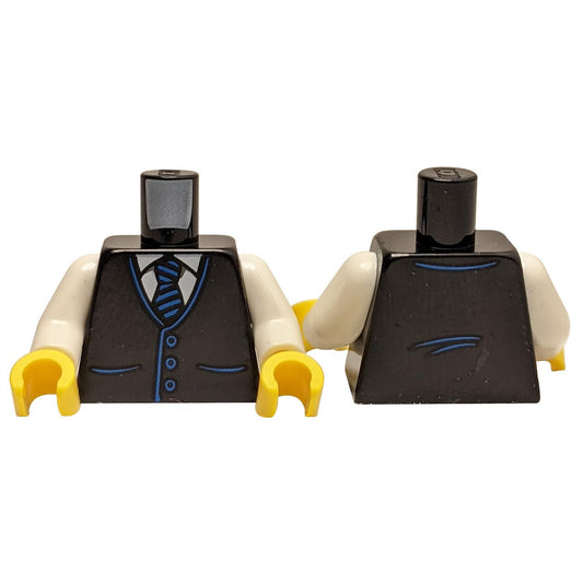 Torso with Black Suit and Blue Tie