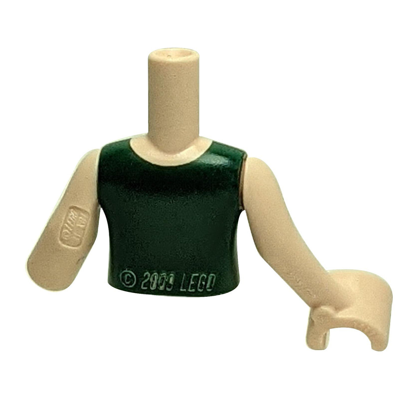 Mini Doll Torso - Enchanting Mushroom Pattern on Dark Green Top