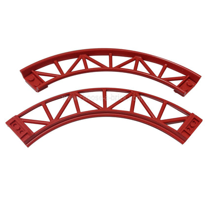 Train, Track Roller Coaster Curve, 90 degrees red