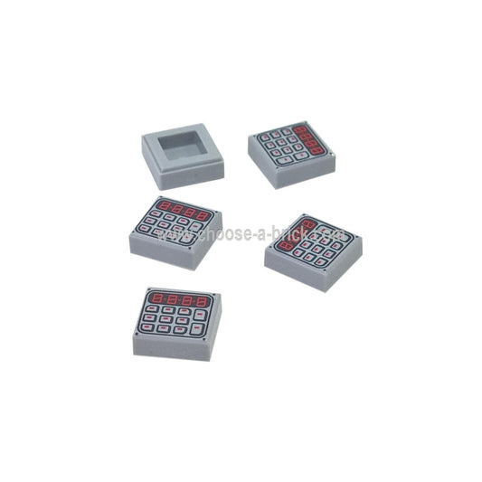 Light Bluish Gray Tile 1 x 1 with Keypad Pattern - LEGO Parts and Pieces