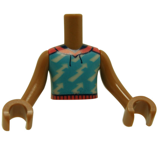 Torso Mini Doll Boy with lightning bolts pattern