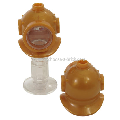 LEGO MInifigure - Minifigure, Headgear Helmet Underwater Deep Diver with Trans-Clear Glass