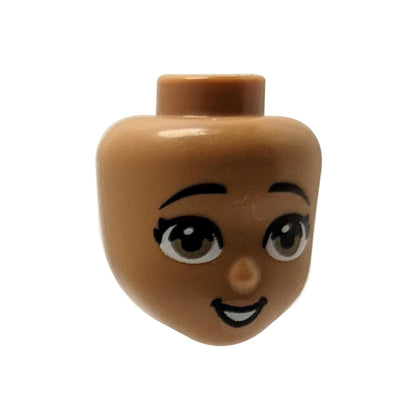 Medium Nougat Mini Doll, Head Friends with Dark Tan Eyes and Open Mouth Pattern