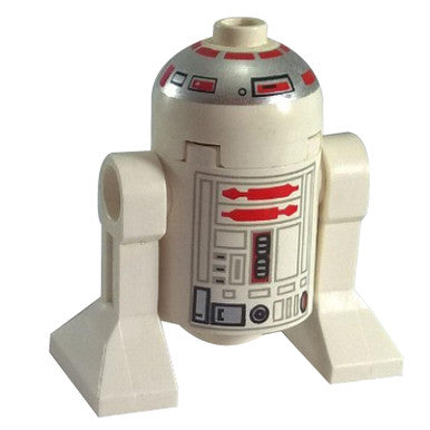 Droide astromecánico, R5-D4, largas franjas rojas en el domo 