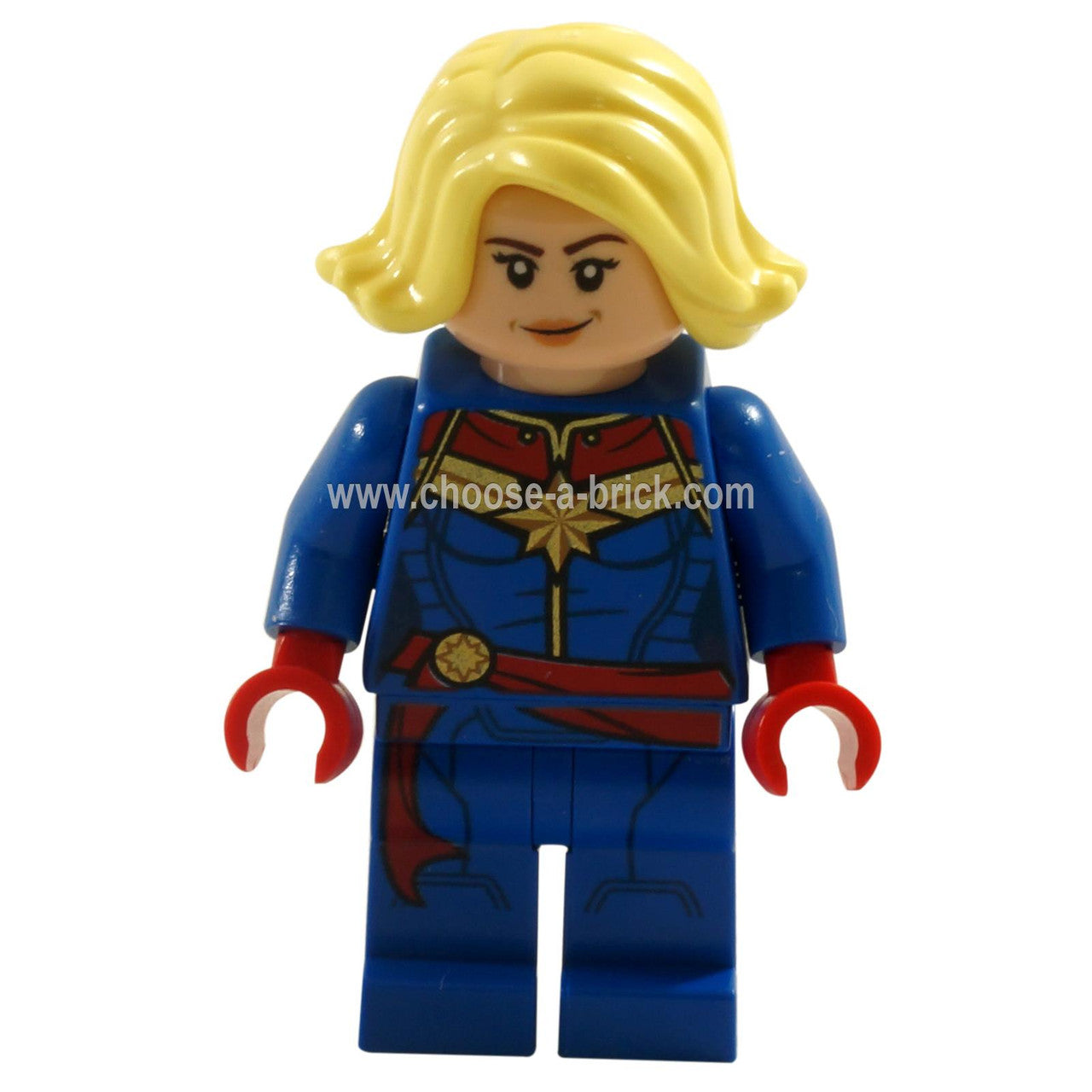 LEGO Minifigure Captain Marvel - Bright Light Yellow Hair