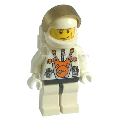 Mars Mission Astronaut with Helmet and Cheek Lines and Backpack