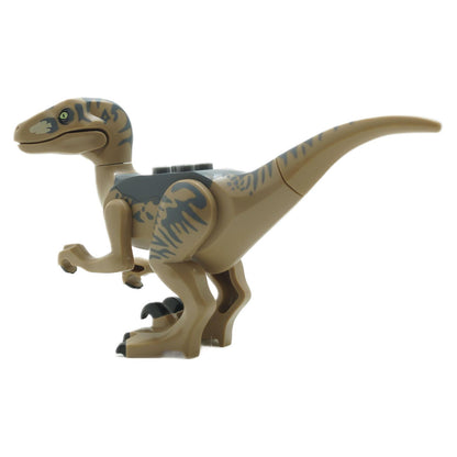 Dinosaurier Raptor / Velociraptor mit dunkelgrauem Rücken 