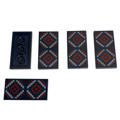 Tile 2 x 4 with  Geometric Rug Pattern