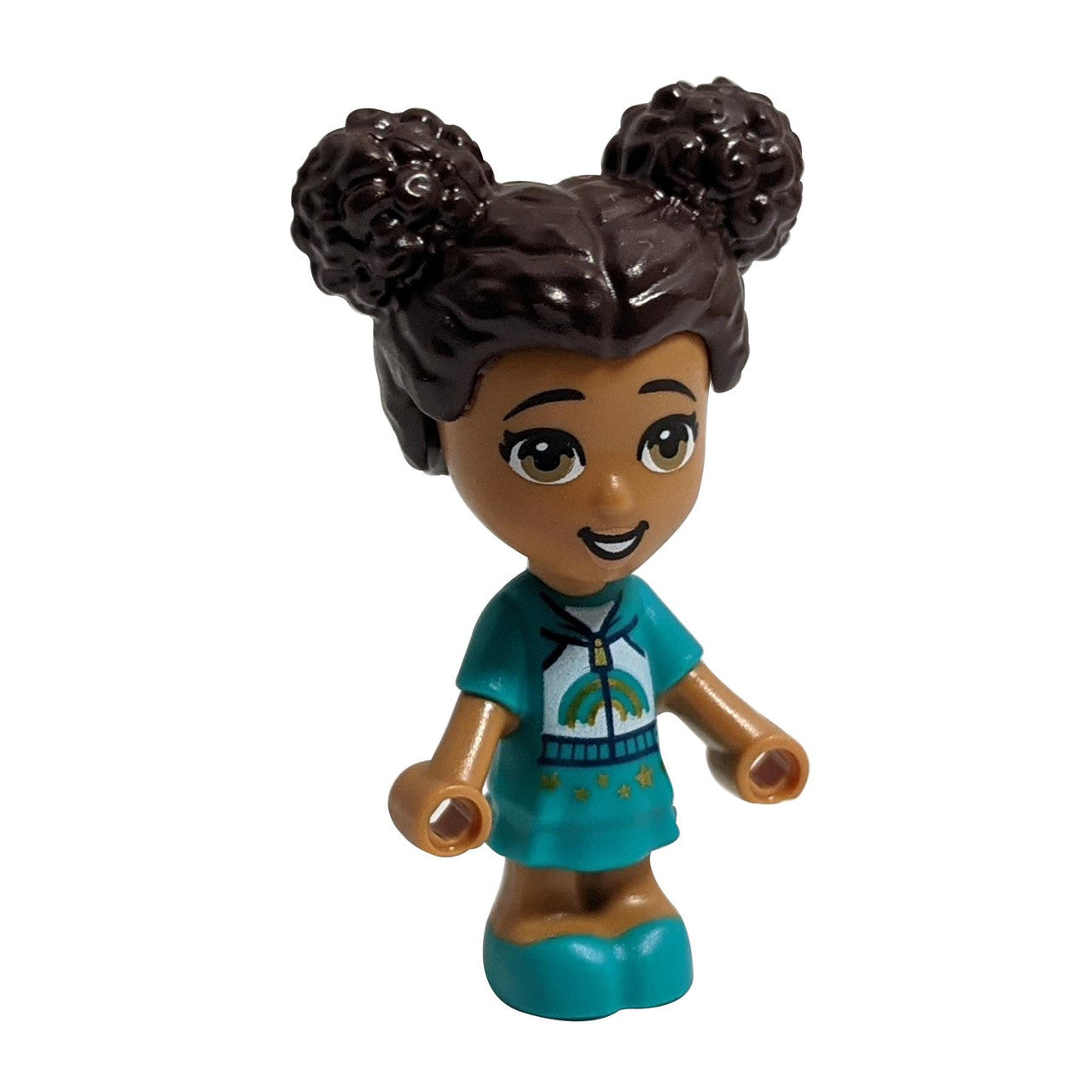 Friends Liz - Micro Doll with Dark Turquoise Dress and Rainbow Hoodie