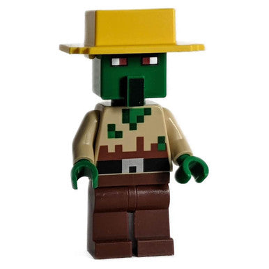 Zombie Villager - Tan Torso, Yellow Hat