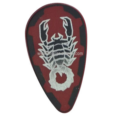 Shield Ovoid with Black and Silver Vladek Scorpion Pattern