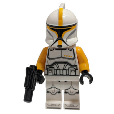 Clone Trooper Commander (Bright Light Orange Markings) with weapon