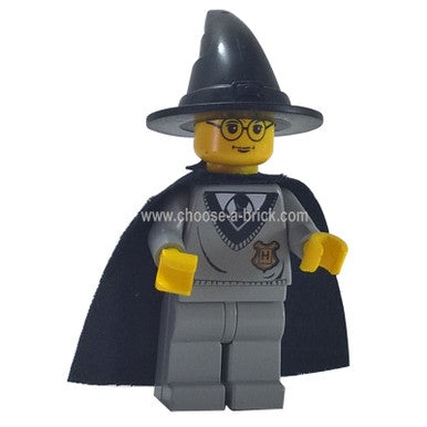 Harry Potter Hogwarts Torso Light Gray Legs Black Wizard Hat Black Cape