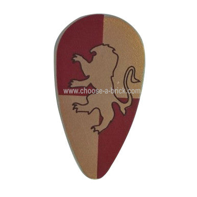 Shield Ovoid with HP Gryffindor Pattern (Golden Lion)