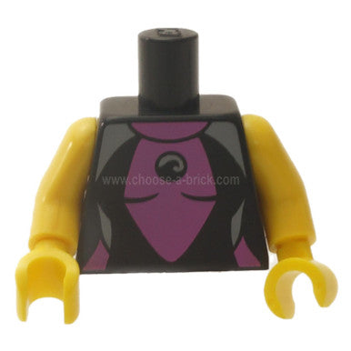 Black Torso Female Wetsuit Pattern - Yellow Arms - Yellow Hands