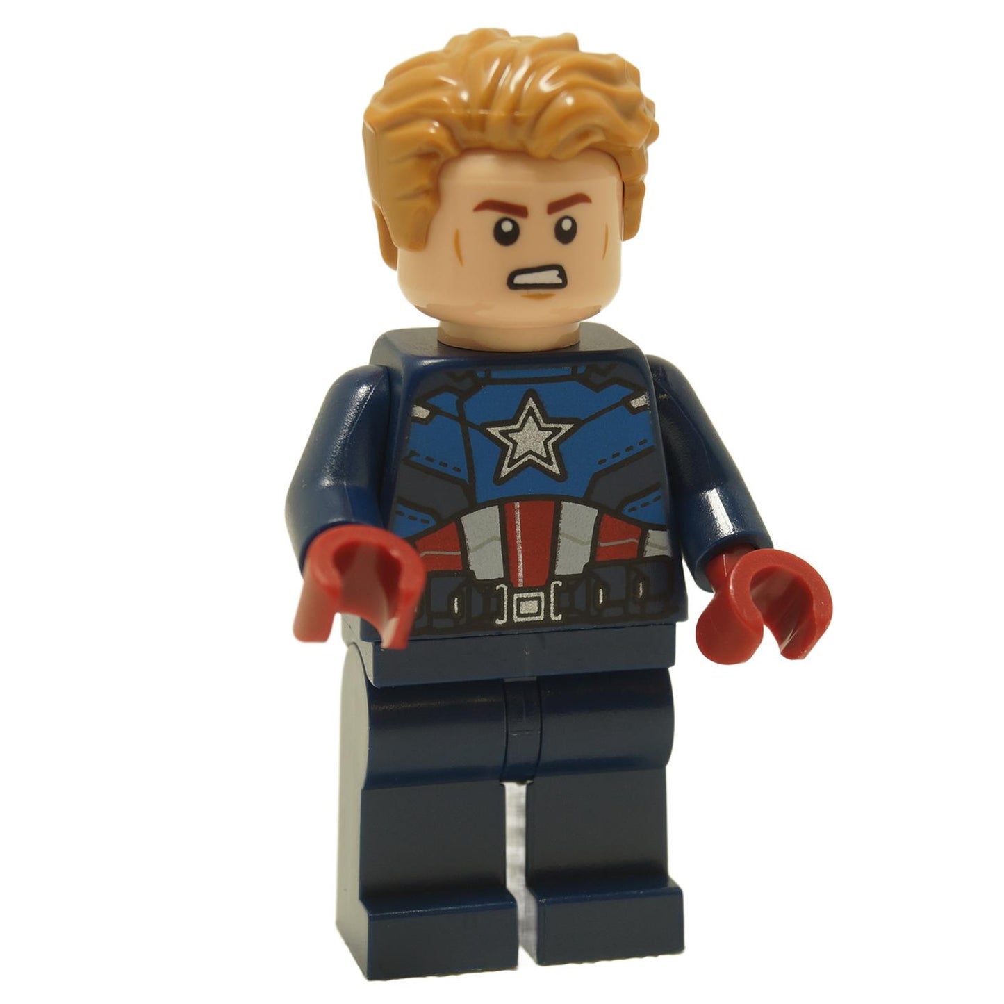 Captain America - Dark Blue Suit, Dark Red Hands, Hair