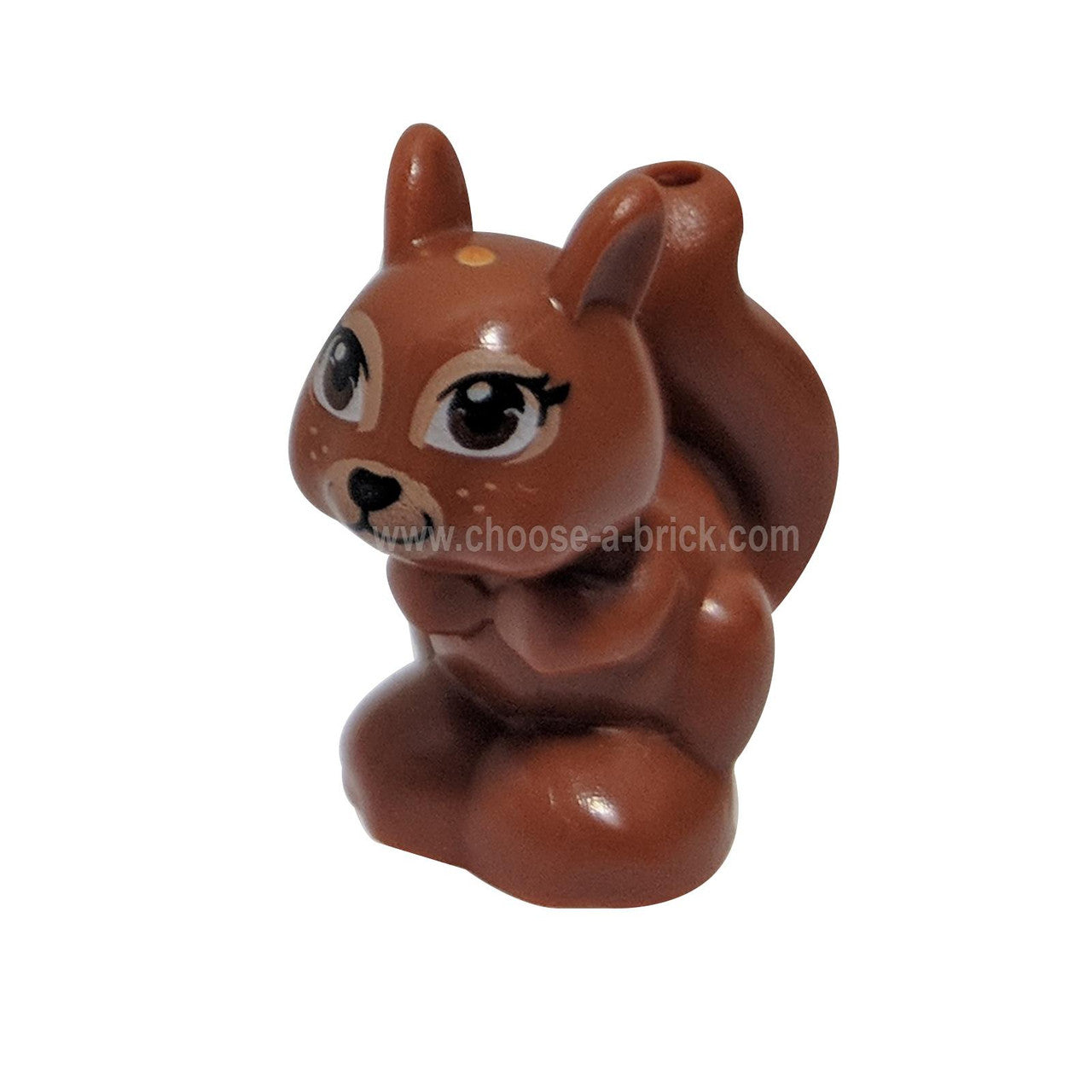  Dark Orange Squirrel, Friends - Elves with Black, Brown and White Eyes and Black Eyelashes, Nose and Mouth Pattern