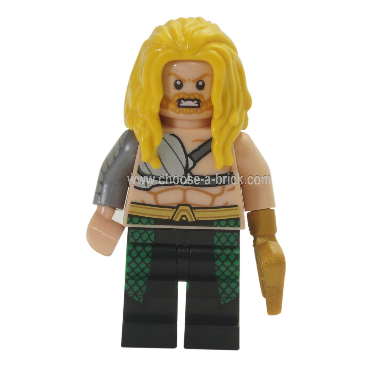 LEGO Minifigure -  Aquaman, Long Yellow Hair, Hook Hand