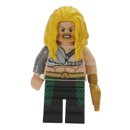 LEGO Minifigure -  Aquaman, Long Yellow Hair, Hook Hand