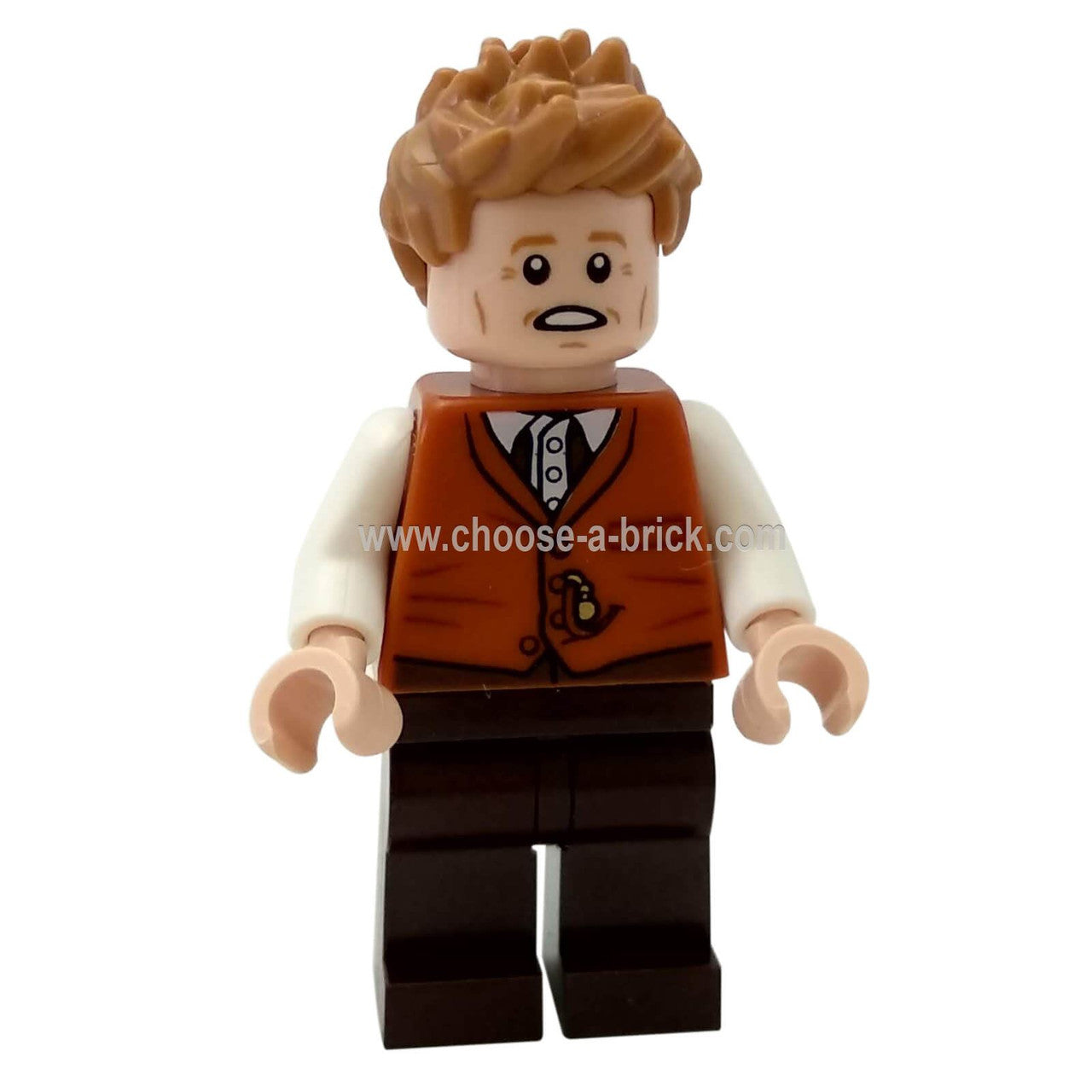 Newt Scamander, Dark Orange Vest LEGO Harry Potter