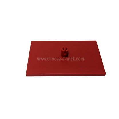 Train Bogie Plate (Tile, Modified 6 x 4 with 5mm Pin) red