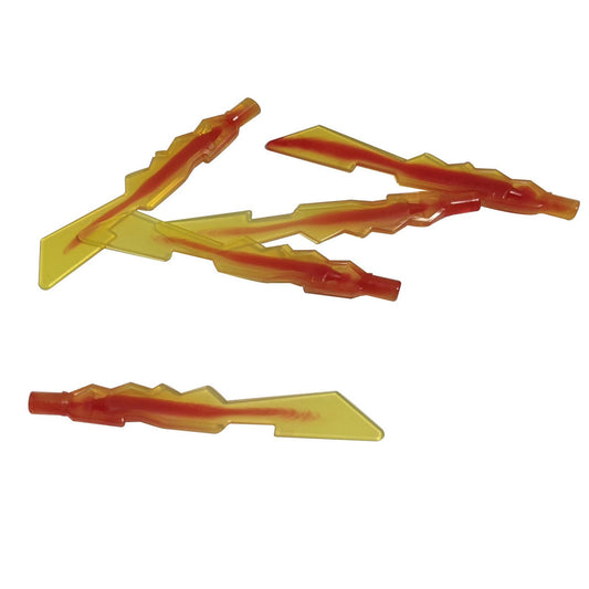 Minifigure, Weapon Sword, Jagged Edges with Marbled Trans-Red Pattern