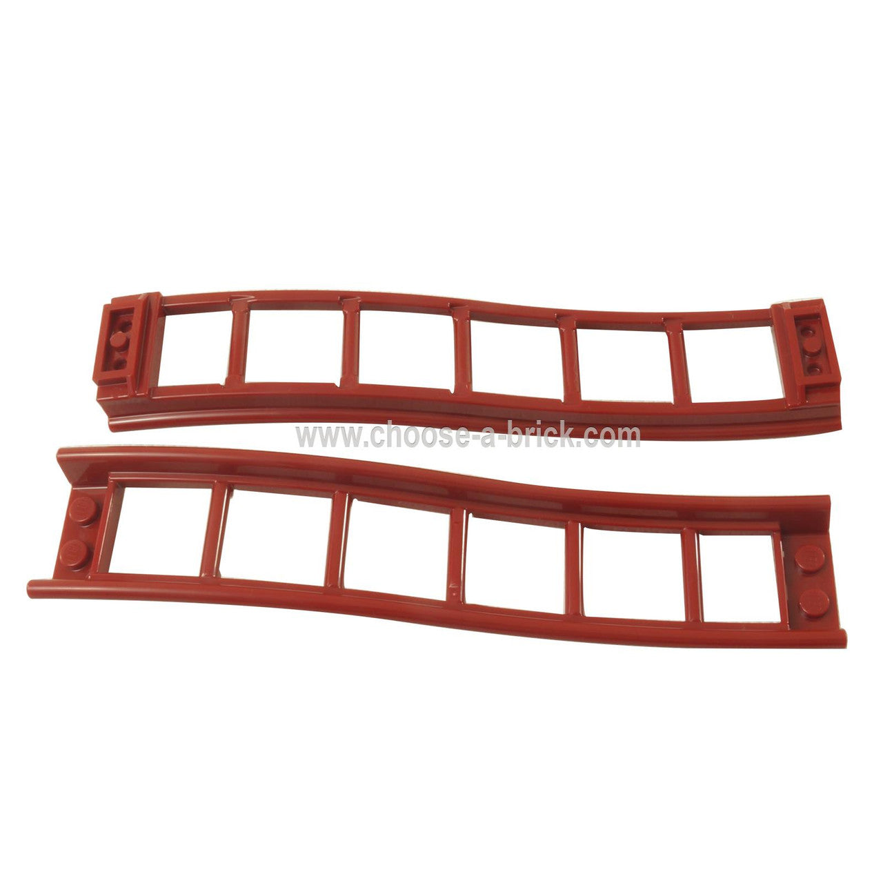 Train, Track Roller Coaster Ramp Small, 3 Bricks Elevation dark red