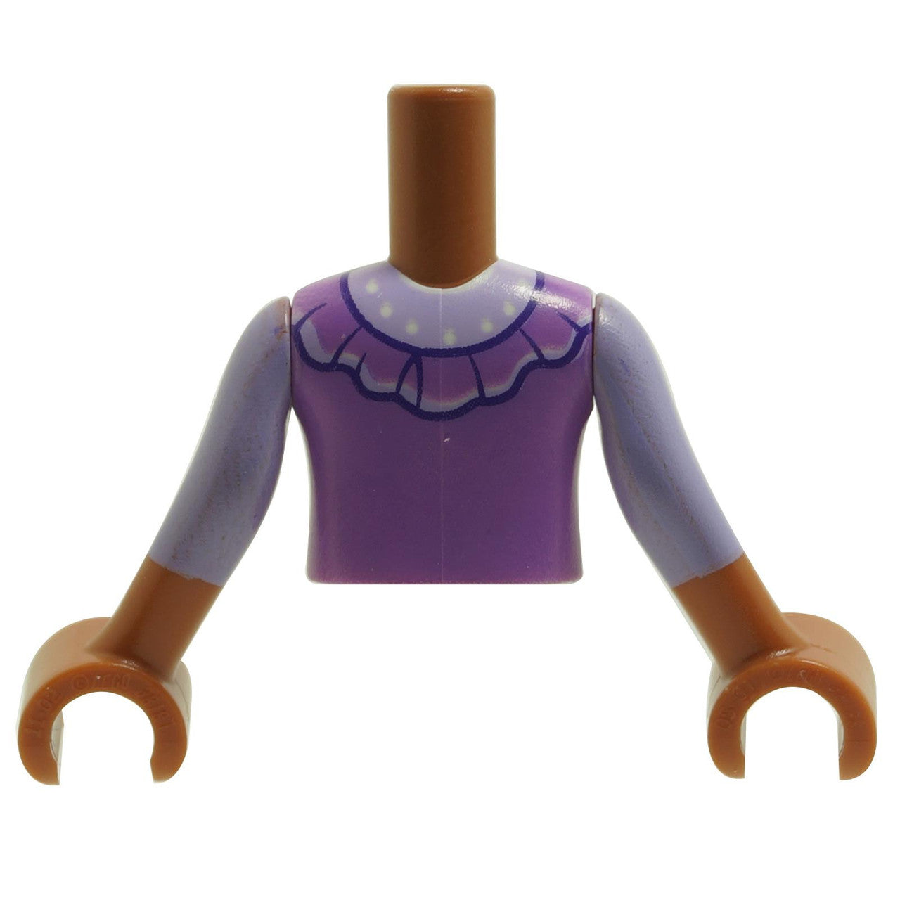 Mini Doll Torso with Floral Purple Design