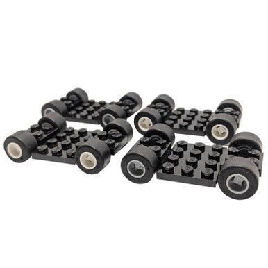 LEGO Tire Wheel Vehicle Base 4x7 Chassis Race Car Set Lot 2441 - 36 Pieces