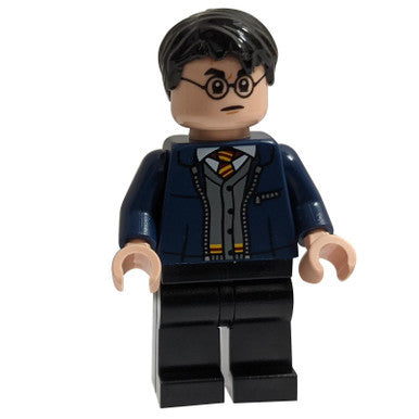 Harry Potter, Dark Blue Open Jacket over Gryffindor Cardigan Sweater, Black Legs