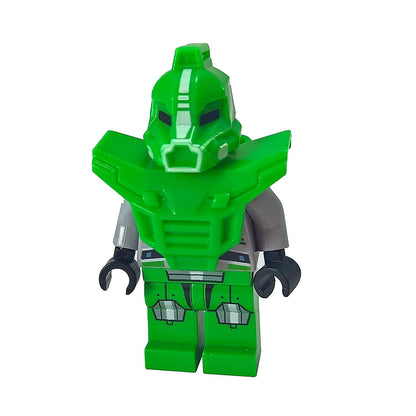 Bright Green Robot Sidekick with Armor