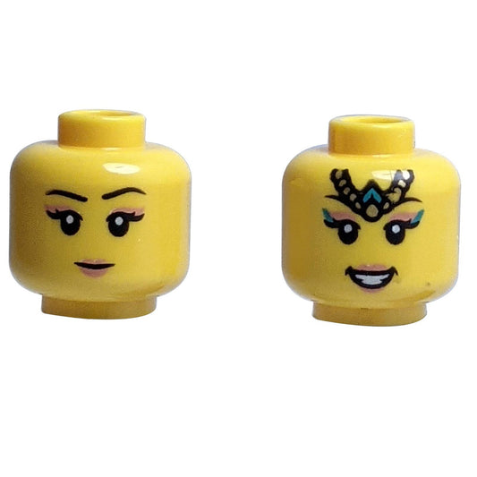 Minifigure Head Dual Sided with Princess Faces