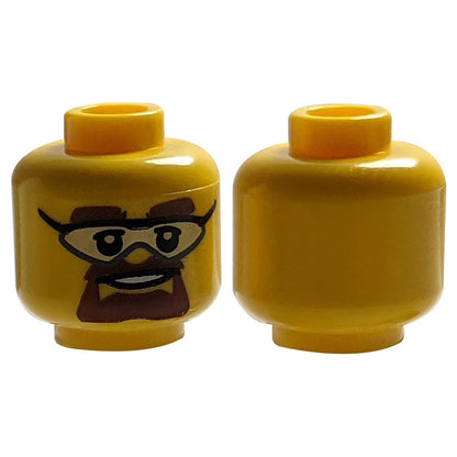 Safety Goggles and Goatee Pattern - Hollow Stud