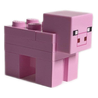 Minecraft Pig with 2 x 2 Plate - Complete Assembly