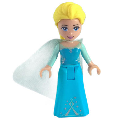 Elsa - Sparkly Light Aqua Cape, Lavender Hair Bow