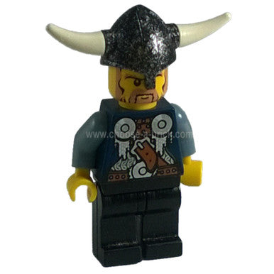 Viking Warrior with Armor, Sand Blue Arms, Black Legs (vik016)