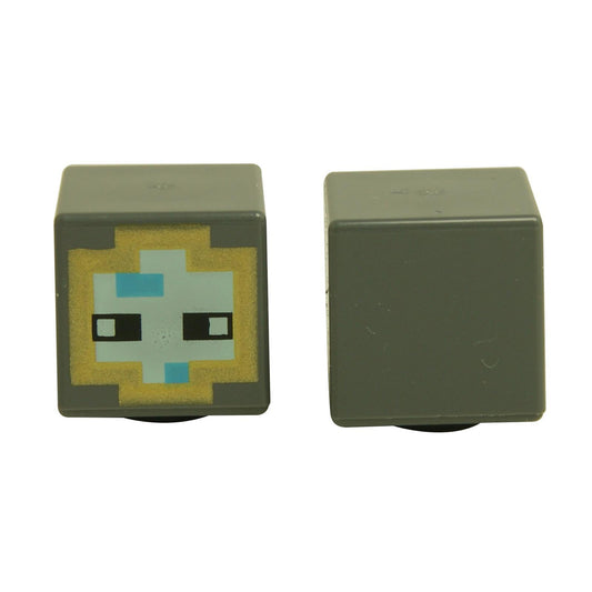 Minifigure, Head, Modified Cube with Pixelated Minecraft Diver