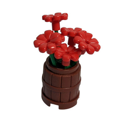 Barrel with flowers