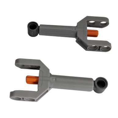 Light Bluish Gray Technic Linear Actuator Mini with Dark Bluish Gray Head and Orange Axle