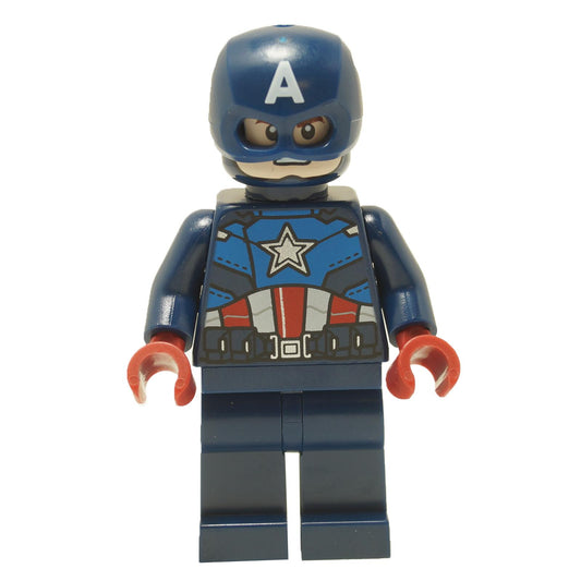 Captain America - Dark Blue Suit, Dark Blue Head, Dark Red Hands, Helmet