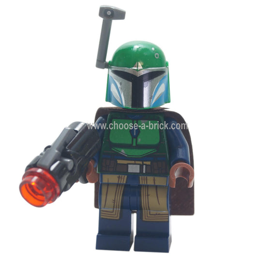 LEGO Minifigure - Mandalorian Warrior - Female, Dark Blue with blaster