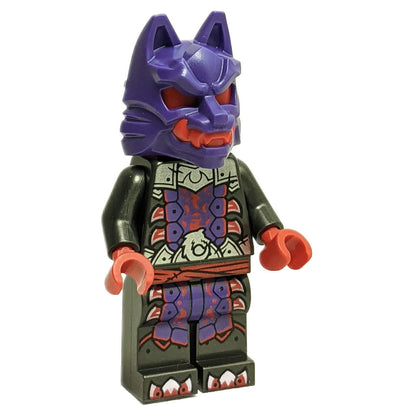 Wolf Mask Warrior - Dark Purple and Red Mask with weapon