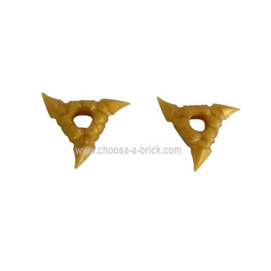 Pearl Gold Minifig, Weapon Throwing Star Shuriken with Textured Grips,